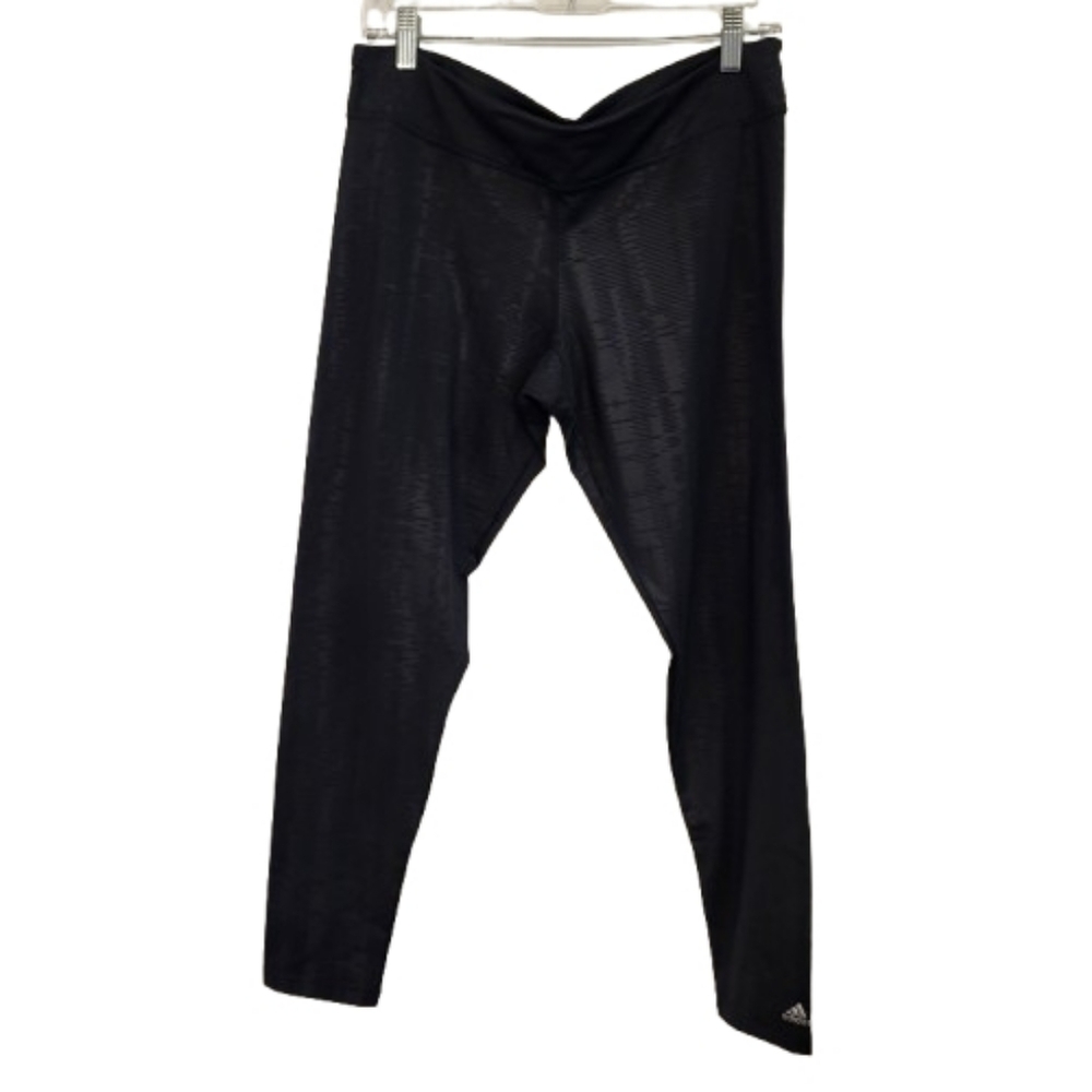 Adidas Climalite Black Athletic Workout Mid Rise‎ 7/8 Leggings Women's Large